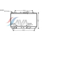 DW2053 AVA Радиатор, охлаждение двигателя