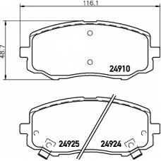 8DB 355 014-901 HELLA PAGID Комплект тормозных колодок, дисковый тормоз