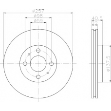 8DD 355 103-971 HELLA PAGID Тормозной диск