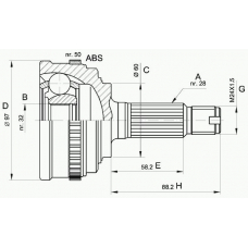 CVJ5130.10 OPEN PARTS Шарнирный комплект, приводной вал