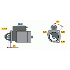 0 986 017 950 BOSCH Стартер