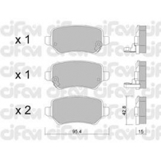 822-542-0 CIFAM Комплект тормозных колодок, дисковый тормоз