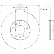 8DD 355 113-681 HELLA Тормозной диск