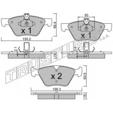 261.1 TRUSTING Комплект тормозных колодок, дисковый тормоз