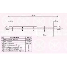 20237100 KLOKKERHOLM Газовая пружина, крышка багажник