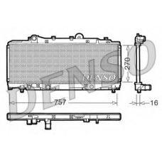 DRM13001 DENSO Радиатор, охлаждение двигателя