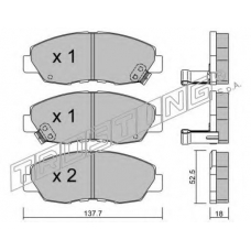 393.0 TRUSTING Комплект тормозных колодок, дисковый тормоз