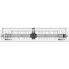 BBH7364 BORG & BECK Тормозной шланг