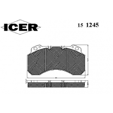151245 ICER Комплект тормозных колодок, дисковый тормоз