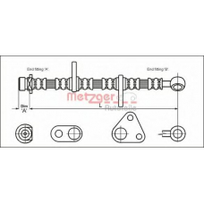 4113600 METZGER Тормозной шланг