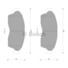 0 986 AB2 242 BOSCH Комплект тормозных колодок, дисковый тормоз