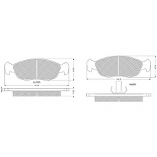 PF1171 PROCODIS FRANCE Комплект тормозных колодок, дисковый тормоз