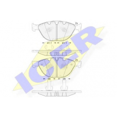 181972 ICER Комплект тормозных колодок, дисковый тормоз