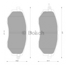 0 986 AB2 393 BOSCH Комплект тормозных колодок, дисковый тормоз