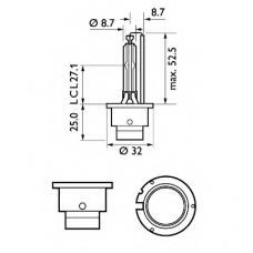 85122WHVC1 PHILIPS Лампа накаливания, фара дальнего света; Лампа нака