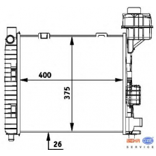 8MK 376 713-031 HELLA Радиатор, охлаждение двигателя