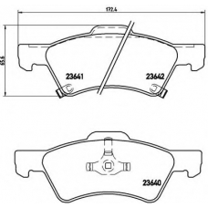 P 11 015 BREMBO Комплект тормозных колодок, дисковый тормоз