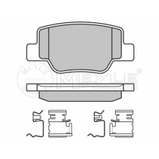 025 249 2616/W MEYLE Комплект тормозных колодок, дисковый тормоз