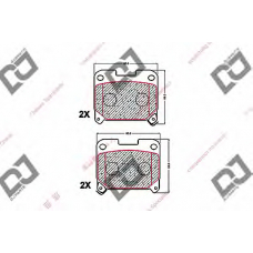 BP1583 DJ PARTS Комплект тормозных колодок, дисковый тормоз