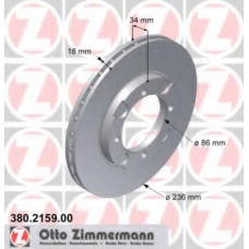 380.2159.00 ZIMMERMANN Тормозной диск