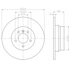 8DD 355 107-761 HELLA Тормозной диск