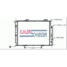 0307001 KUHLER SCHNEIDER Радиатор, охлаждение двигател