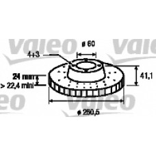 186759 VALEO Тормозной диск