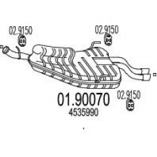 01.90070 MTS Глушитель выхлопных газов конечный