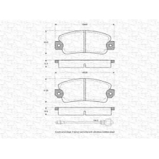 363702160148 MAGNETI MARELLI Комплект тормозных колодок, дисковый тормоз