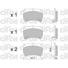 822-196-0 CIFAM Комплект тормозных колодок, дисковый тормоз