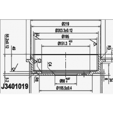 J3401019 NIPPARTS Тормозной барабан