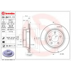 09.B411.11 BREMBO Тормозной диск