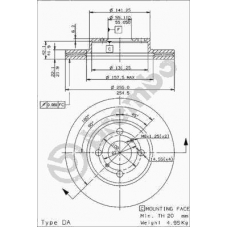 09.5736.14 BREMBO Тормозной диск