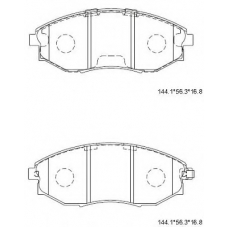 KD3735 ASIMCO Комплект тормозных колодок, дисковый тормоз