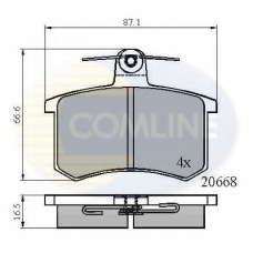 CBP0558 COMLINE Комплект тормозных колодок, дисковый тормоз