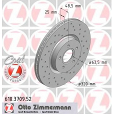 610.3709.52 ZIMMERMANN Тормозной диск