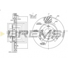 DBB042V BREMSI Тормозной диск