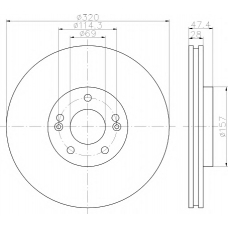 8DD 355 117-971 HELLA PAGID Тормозной диск