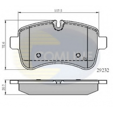 CBP01617 COMLINE Комплект тормозных колодок, дисковый тормоз