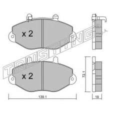 202.1 TRUSTING Комплект тормозных колодок, дисковый тормоз