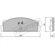 088.0 TRUSTING Комплект тормозных колодок, дисковый тормоз