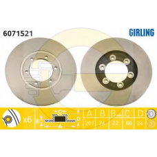 6071521 GIRLING Тормозной диск