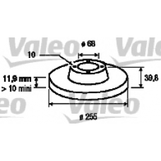 186856 VALEO Тормозной диск