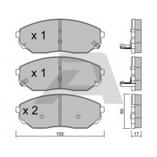 BPKI-1903 AISIN Комплект тормозных колодок, дисковый тормоз