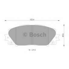 0 986 AB2 403 BOSCH Комплект тормозных колодок, дисковый тормоз