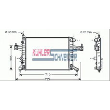 0600121 KUHLER SCHNEIDER Радиатор, охлаждение двигател