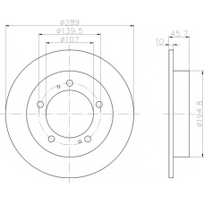 8DD 355 103-611 HELLA PAGID Тормозной диск