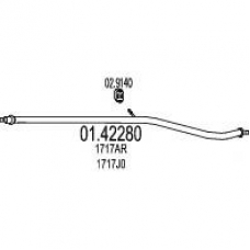 01.42280 MTS Труба выхлопного газа