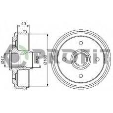 5020-0015 PROFIT Тормозной барабан
