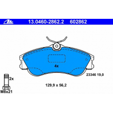13.0460-2862.2 ATE Комплект тормозных колодок, дисковый тормоз